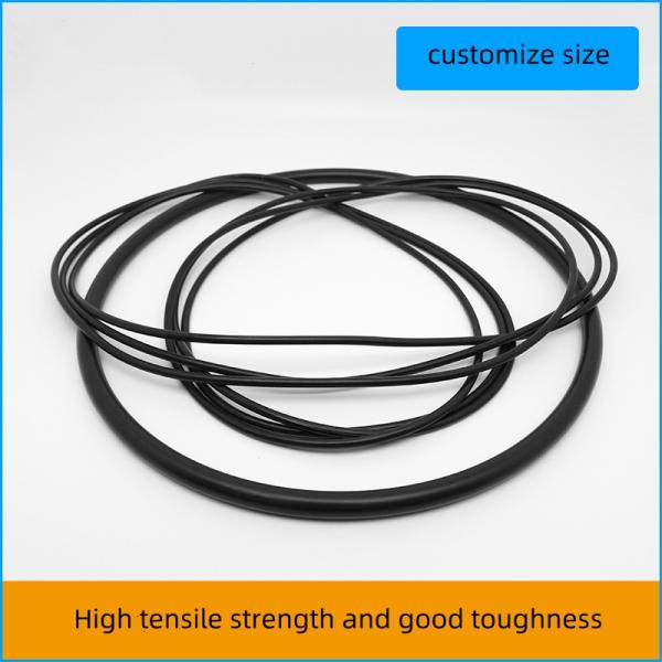 O Shaped Silicone Waterproof Sealing Element High Temperature Resistant Black Fluorine Rubber
