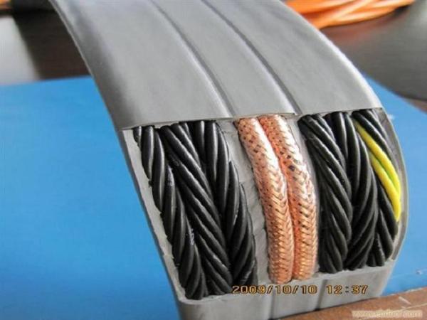 Flat Traveling Cable for Elevator with CE certificate 36G0.75 +2x2Px0.75 with Special PVC Jacket