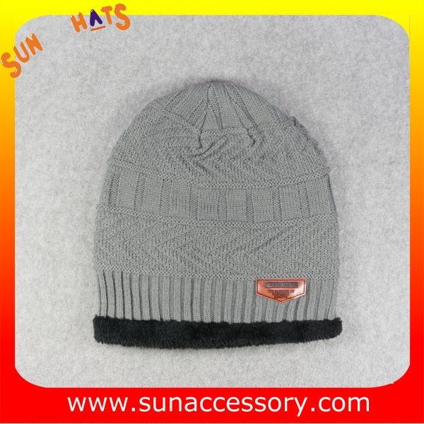 AK17018 Sun Accessory advertising  winter knitted beanie hats for mens,Logo can be added