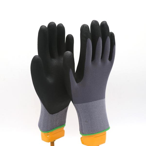 Polyester Nitrile Palm Coated Work Gloves Custom Color For General Material Handling