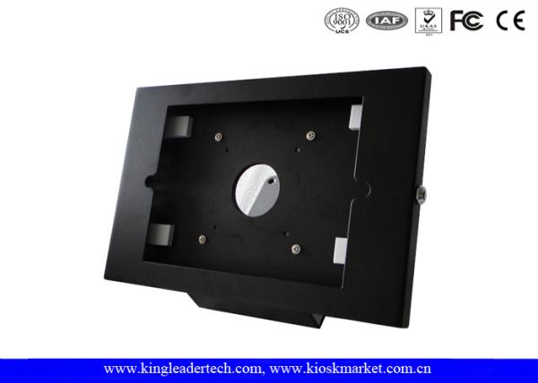 Matt Black Cold Rolled Steel Ipad Kiosk Stand With Lock & Key , Customization