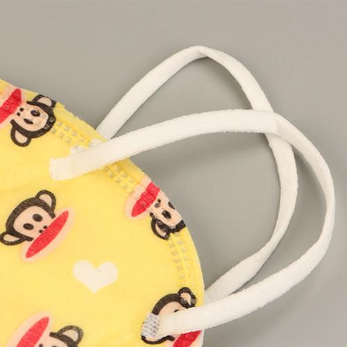 GB2626-2019 Yellow Lug KN95 Isolation Stereo Foldable Face Mask With Breathing Valve