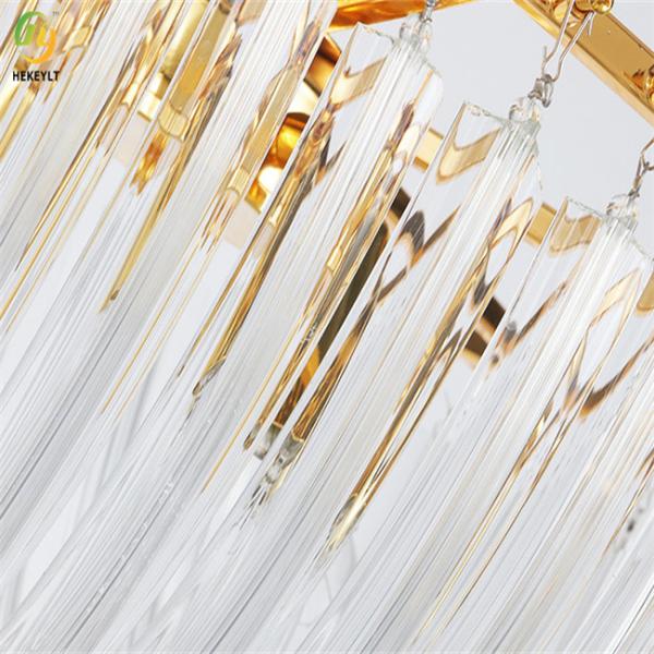 E14 Iron Plating And Glass Led Luxury Gold Chandelier For Indoor Decoration