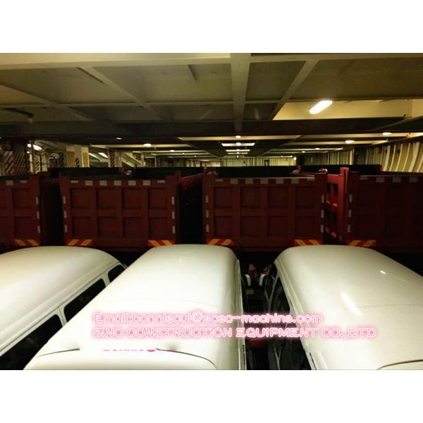 Red Color Heavy Duty Dump Truck 336HP 10 Wheel 40 Ton Tipper Truck Euro 2