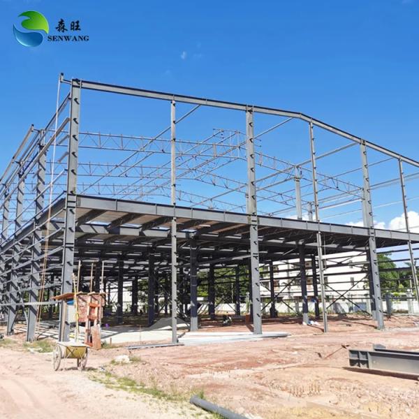 Steel Structure Warehouse with Tolerance ±1% and 1.2m Height Brick Wall Featuring Bending Processing Service