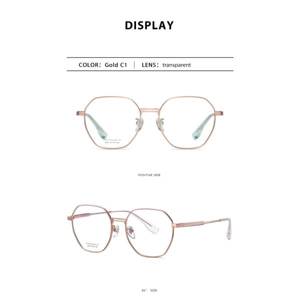 Полигональная миопическая плакировка IP стекел рамки титана для людей