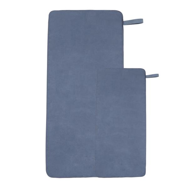 Голубое быстрое сухое вышитое полотенце спортзала Microfiber с сумкой