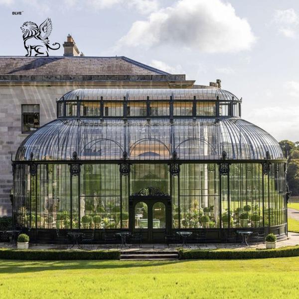 Wrought Iron Gazebo Aluminum Glass Sunroom Pavilion Metal Large Villa Greenhouse Outdoor Popular