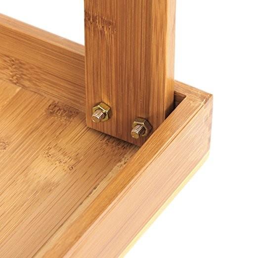 100 % Natural 3 Tier Bamboo Shoe Rack / Stackable Wood Shoe Rack For Living Room