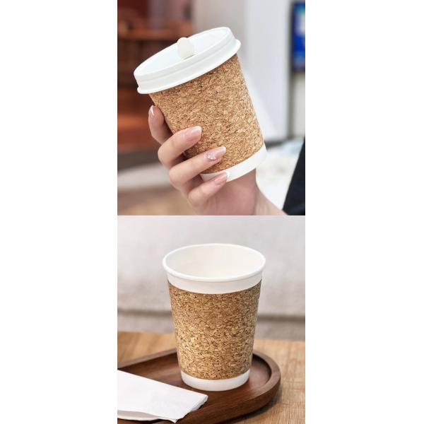 Premium Double Wall Hot Drink Cup with Natural Cork Lining Eco Material