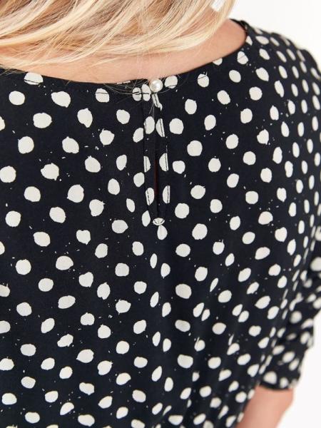 Do às bolinhas curto elegante da luva das mulheres vestidos maxi ocasionais com viscose de 100%