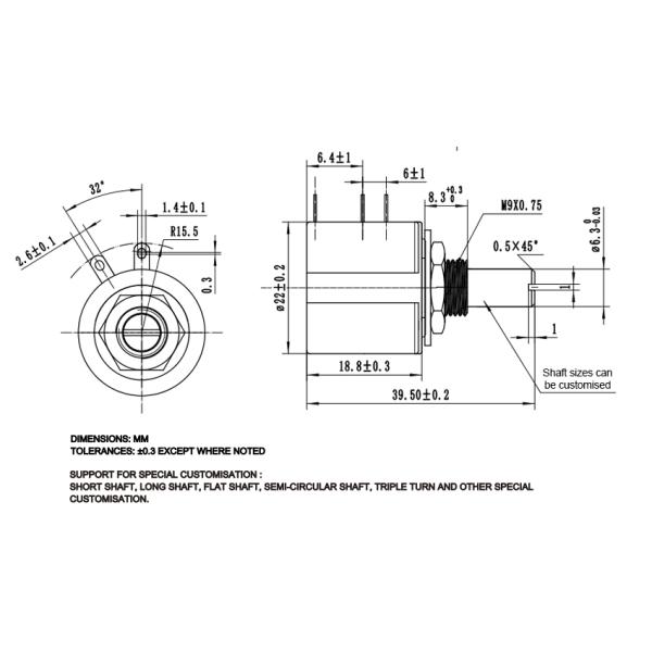 3540S-1-202L 2W 2k Оммов Wirewound Потенциометр высокой точности OEM