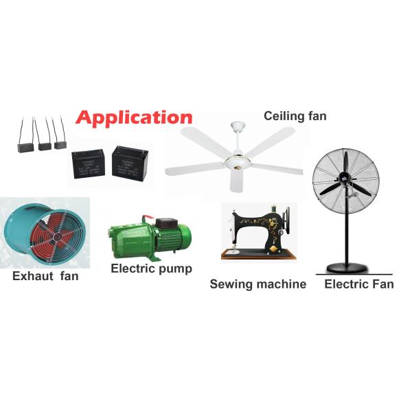 CBB61 AC Film Capacitor Metallized Polypropylene 6uF 450VAC Motor Fan Capacitor