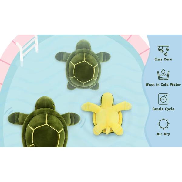 MorisMos 18-Inch Giant Green Sea Turtle Pillow Soft Cotton Large Plush Toy for Boys for Party Valentine's or Birthday Gift