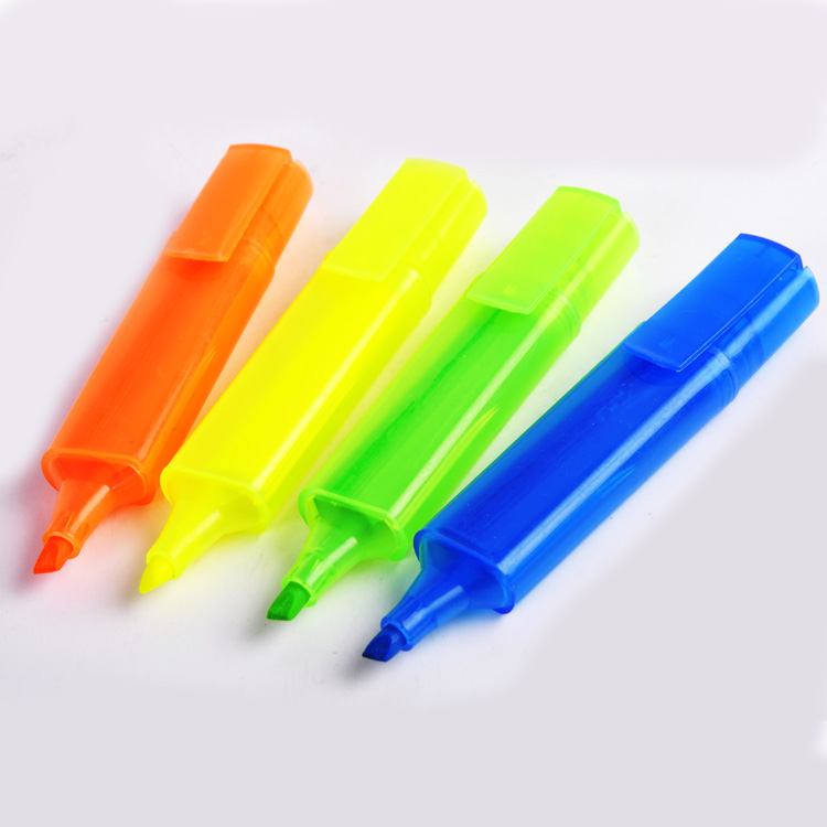 Custom logo reliable quality fluorescent color marker pen set