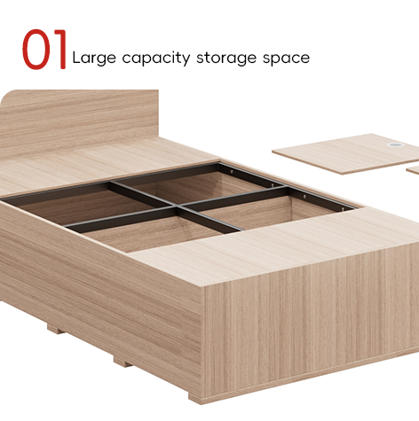 Support customization Modern Minimalist Single Bed Suitable For Hotel And Dormitory Furniture In Various Sizes