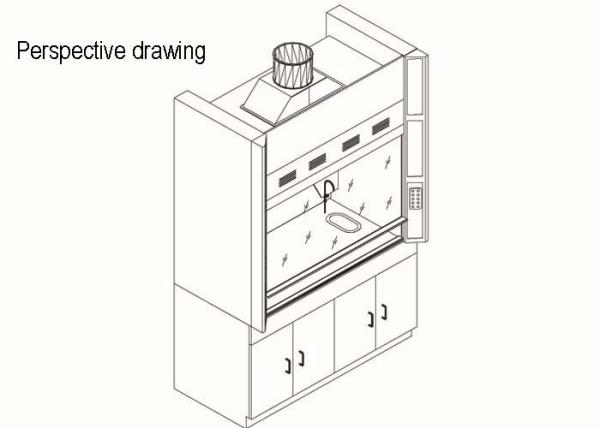 Chemical / Physics Laboratory Fume Hood 220 V / 50 HZ With LCD Display