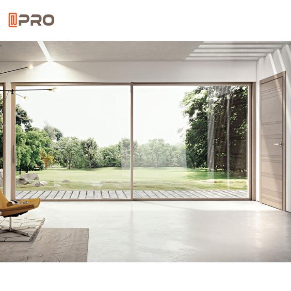 Telescopic Frame Aluminium Sliding Glass Doors Soundproof Room Divider Indoor Glass Wall