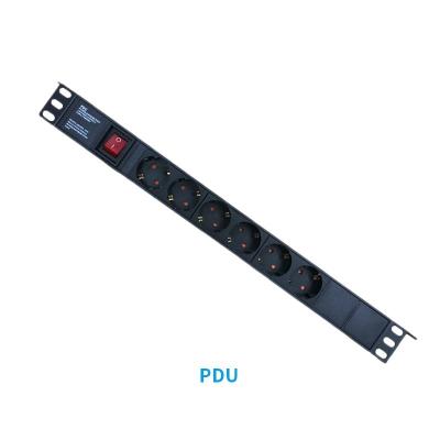 maneira 2500W 6 PDU da cremalheira de 19 polegadas, tira 10A montado cremalheira do poder da cremalheira do servidor