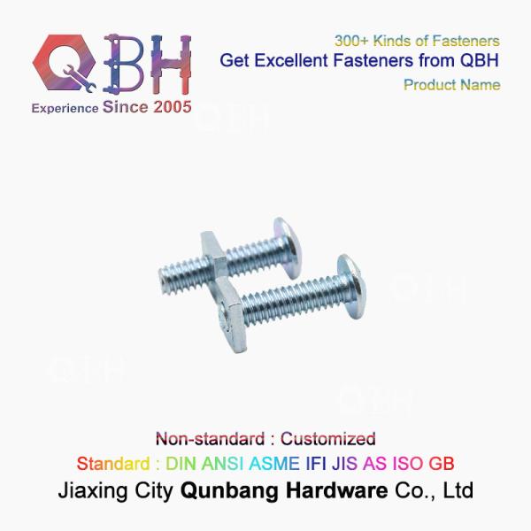 Оцинкованные англо-американские болты с полукруглой головкой и квадратным подголовком из углеродистой стали 1/4