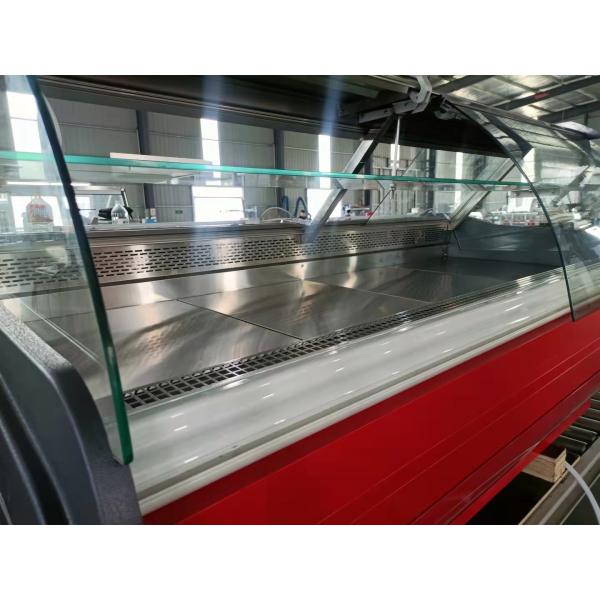 Air Cooling Sliding Butcher Meat Freezer 2 Doors