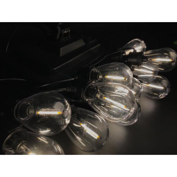 Solar String Lights S14 LED Bulbs Decorative Outdoor Garland Wedding 12 Bulbs Light Waterproof Decor For Party Yard Fairy Light