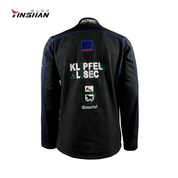 Black Custom Logo Printing Waterproof and Windproof F1 Car Racing and Motorcycle Racing Jacket