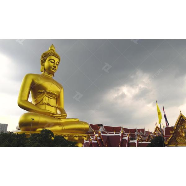 Современная распыльная краска Большая открытая статуя Будды, Таиланд Золотая статуя Будды