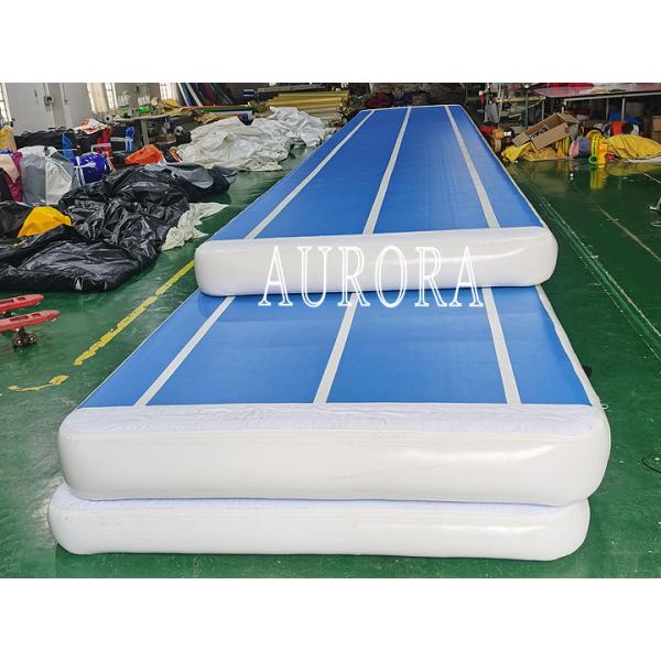 Custom Logo Yoga Inflatable Gymnastics Mat , Inflatable Air Track 20cm Thickness