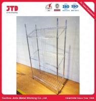 1200mm 450mm Wire Display Shelving ODM 4 Layer Stainless Steel Rack