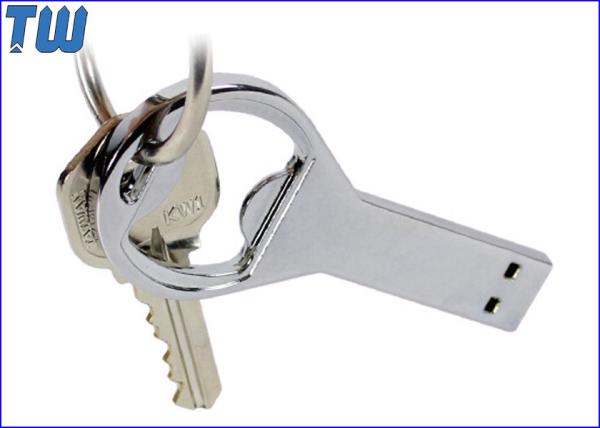 Customized Logo Durable Full Metal Bottle Opener 64GB Thumbdrive Stick
