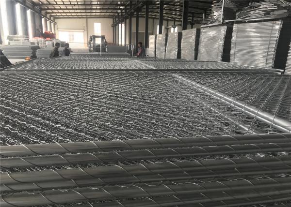 Temporary Chain Link Fence Panels  6'Height X 14' Width  35mm wall thickness 1.5mm Mesh 2.5 x 2.5 diameter 11.5ga