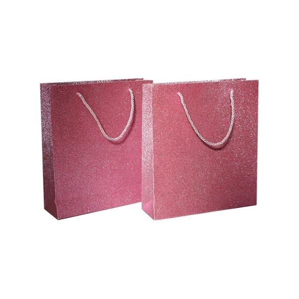 Custom Personalized Glitter Gift Bags / Luxury Cosmetic Packaging Bags