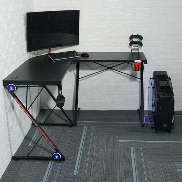 Ergonomic Gaming Table Height Adjustable Gaming Light Desk with L*W*H 1300*500*782mm