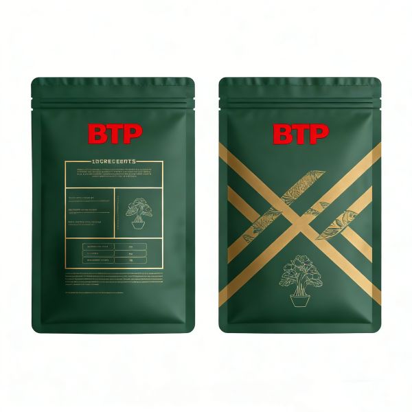 Luxury Dark Green Matte Stand up Pouch with Gold Foil Print Heat Resistant Zipper Top Disposable for Tea & Coffee Packaging