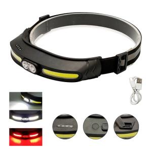 Flash-MAZORCA roja-XPE recargable SOS rojo de 3W 2pcs XPE LED COB-XPE-COB de la linterna de la mazorca del poder más elevado