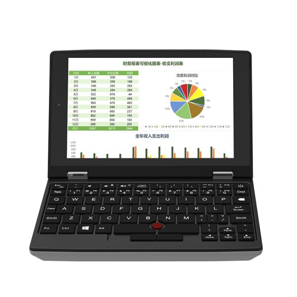 A7 laptops computer 7 inch cheap dual core double screen mini laptop intel J4125 DDR4 12G hard drive 256G laptop gaming netbook