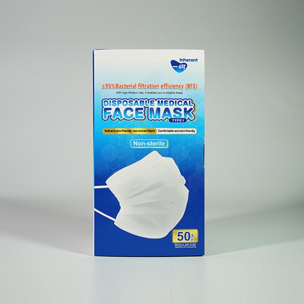 Water Resistant Non Sterile Disposable Medical Face Mask