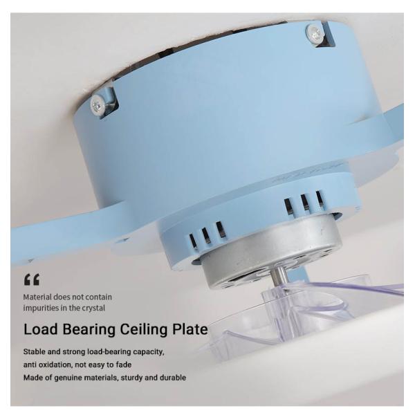 2- Contemporary 5 Blades Integrated LED Ceiling Fan for Children's Bedrooms Living Room ABS AC