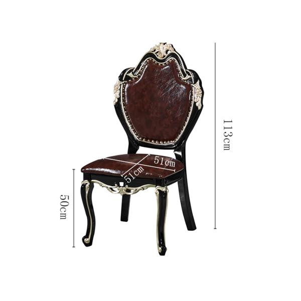 Generous Solid Wood Sponge European Dining Chairs