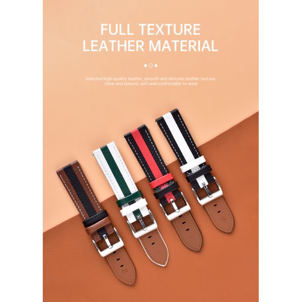 Liberal-style Engraved And Lacquered Watch Strap · 18/20/22mm