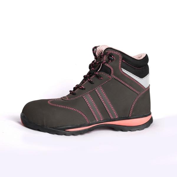 Shengjie Safety Shoes Nylon Fabric Gusset Genuine Leather Upper for Sports and Recreation Pink Work Boots