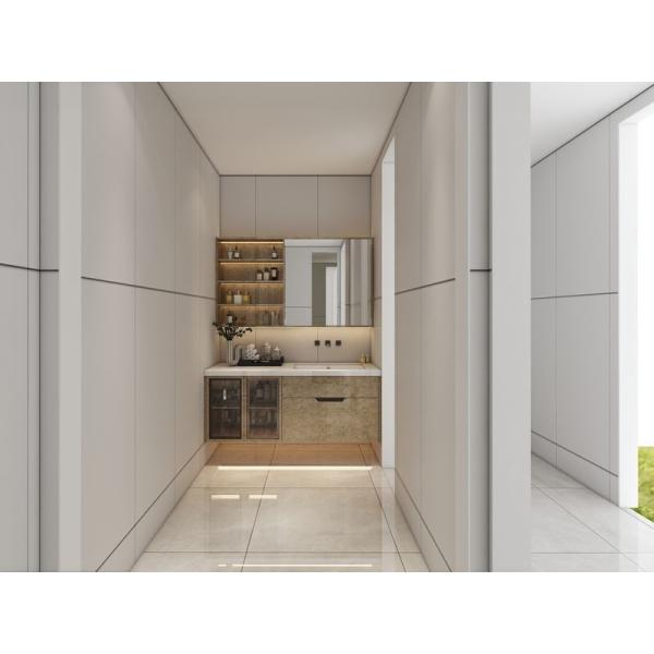 Stone-Textured Stainless Steel Bathroom Vanity Cabinet