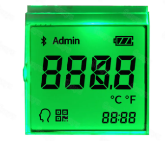 Display LCD de segmento personalizado con luz de fondo de color RGB