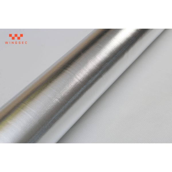 Hose Silver Heat Resistant Fabric Aluminum Foil Fiberglass Composite Fabric
