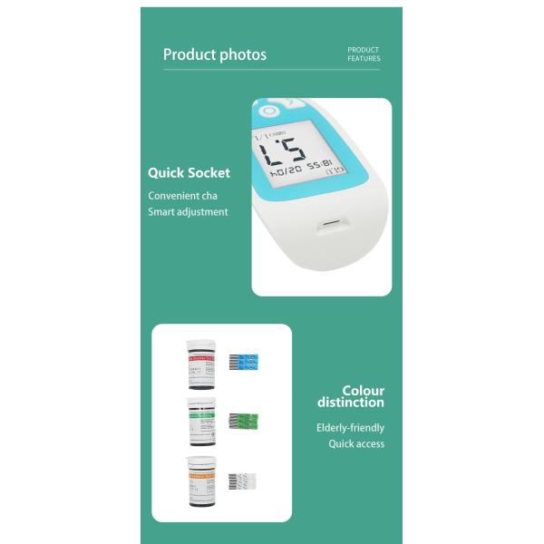 Uric Acid Home Glucose Monitors 60s Multifunction