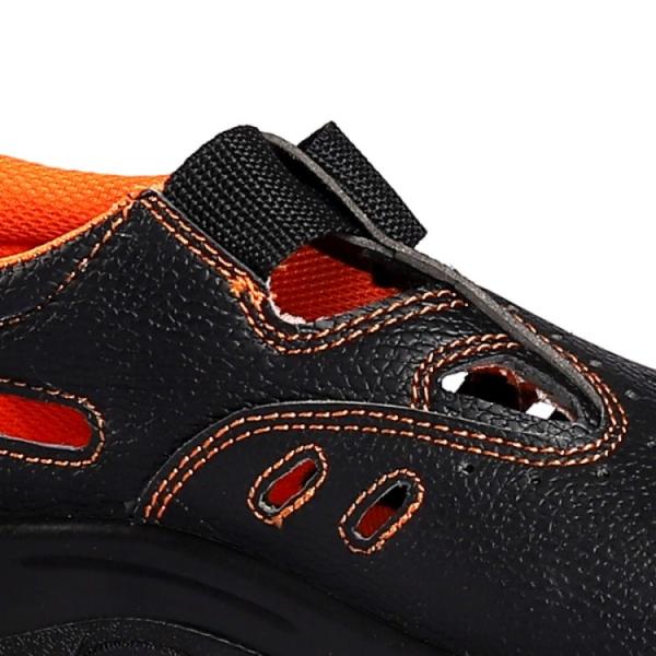 Slip Resistant Leather Mesh Steel Toe Lace up Closure Unise Low Cut Work Boots Safety Shoes