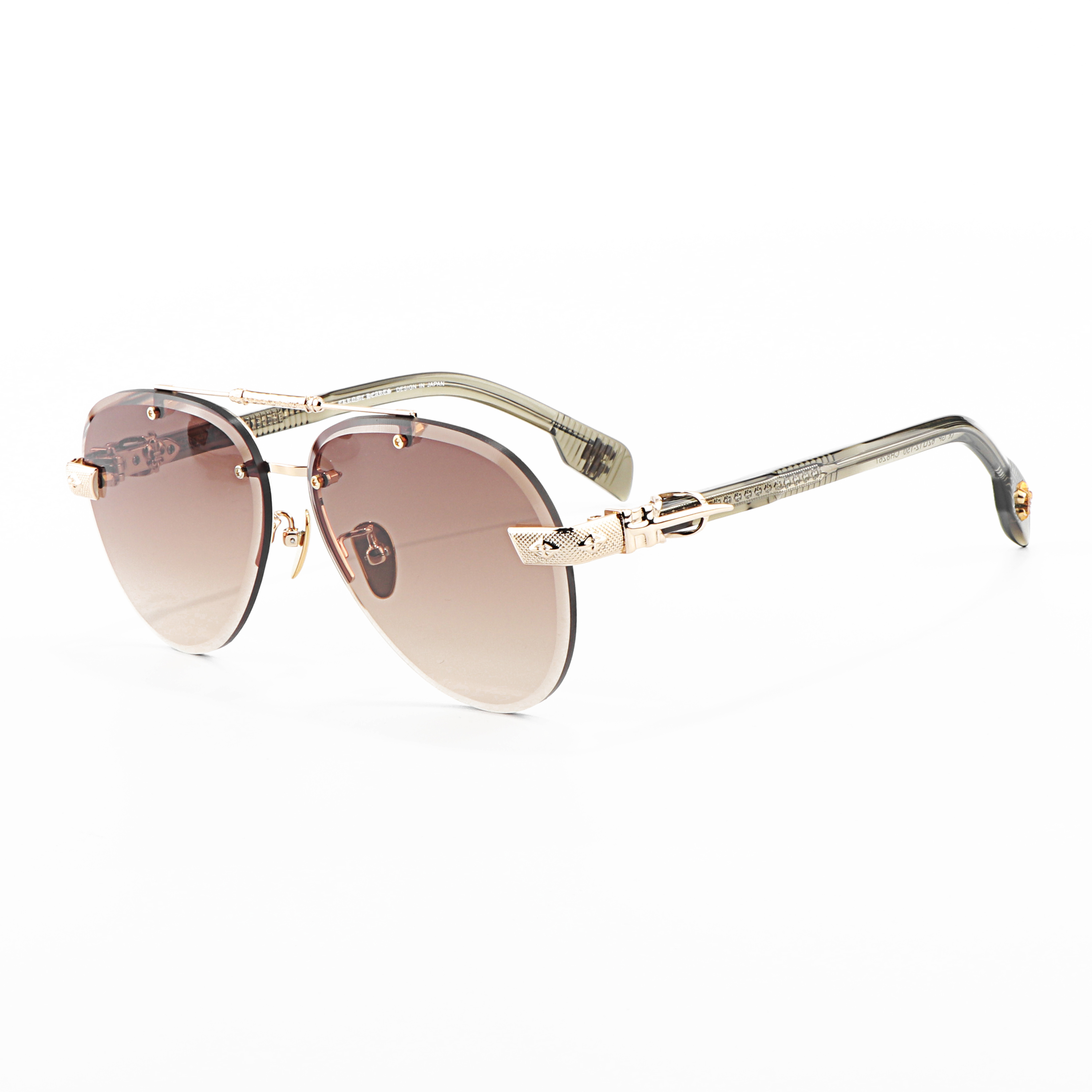 Fashionable Retro pilot Titanium Acetate Unisex Luxury Brand Designer Optical Prescription Sunglasses High Quality Custom logo