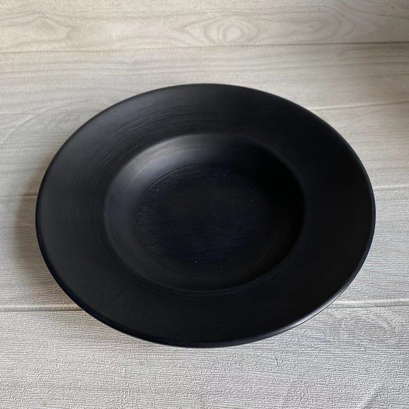 Eco-friendly Black 100% Melamine Tableware Bowl Smooth Surface Easy To Clean