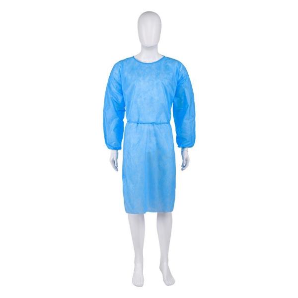 PP Non-Woven Disposable 15g Lightweight Visitor Gown CE Far Infrared Disposable Medical Isolation Gown